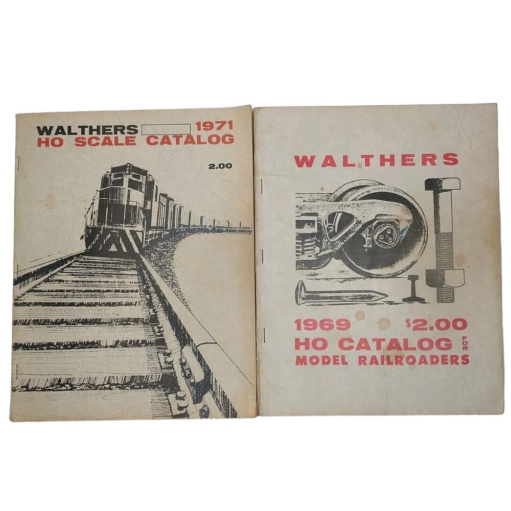 2 Walthers HO Catalogs 1969 and 1971 Model Railroad Reference Books Vintage